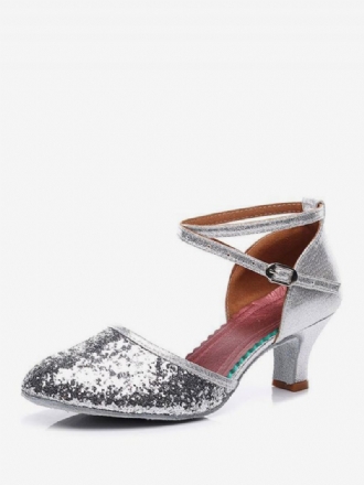 Latindansskor För Kvinnor Polyester Silver Rund Toe Dansskor