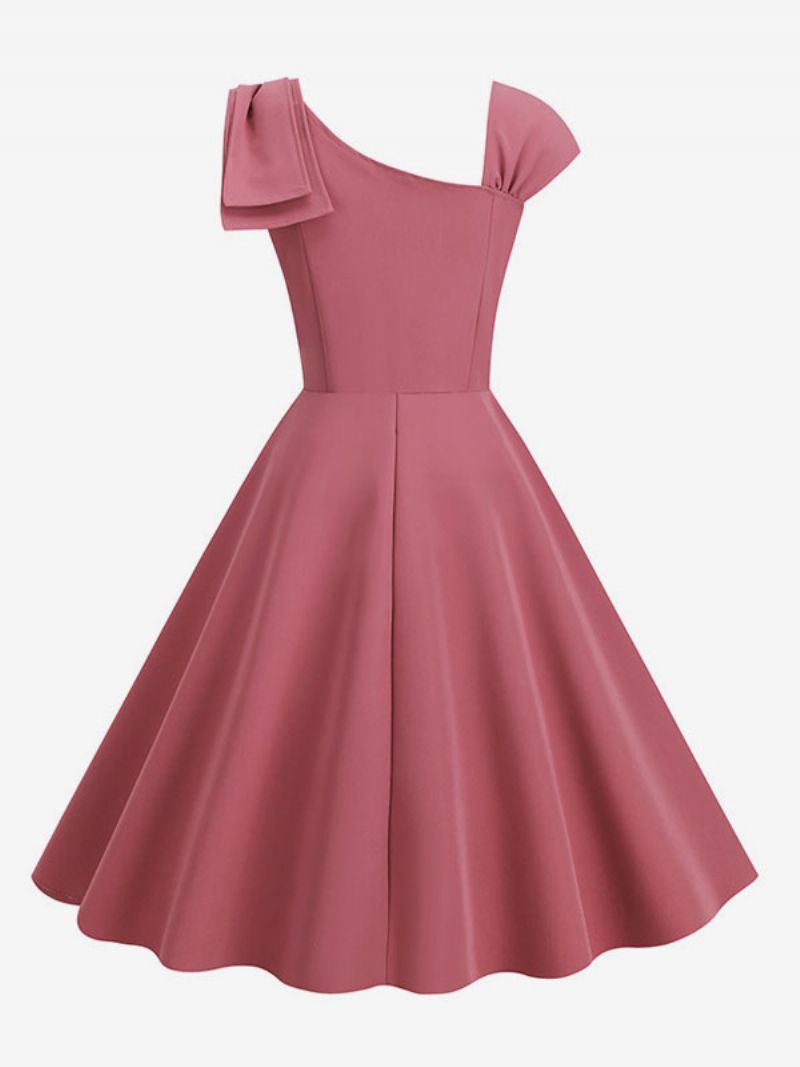 Retroklänning För Kvinnor 1950-tals Audrey Hepburn-stil Ärmlös Medium Rockabilly-klänning - Blush Pink