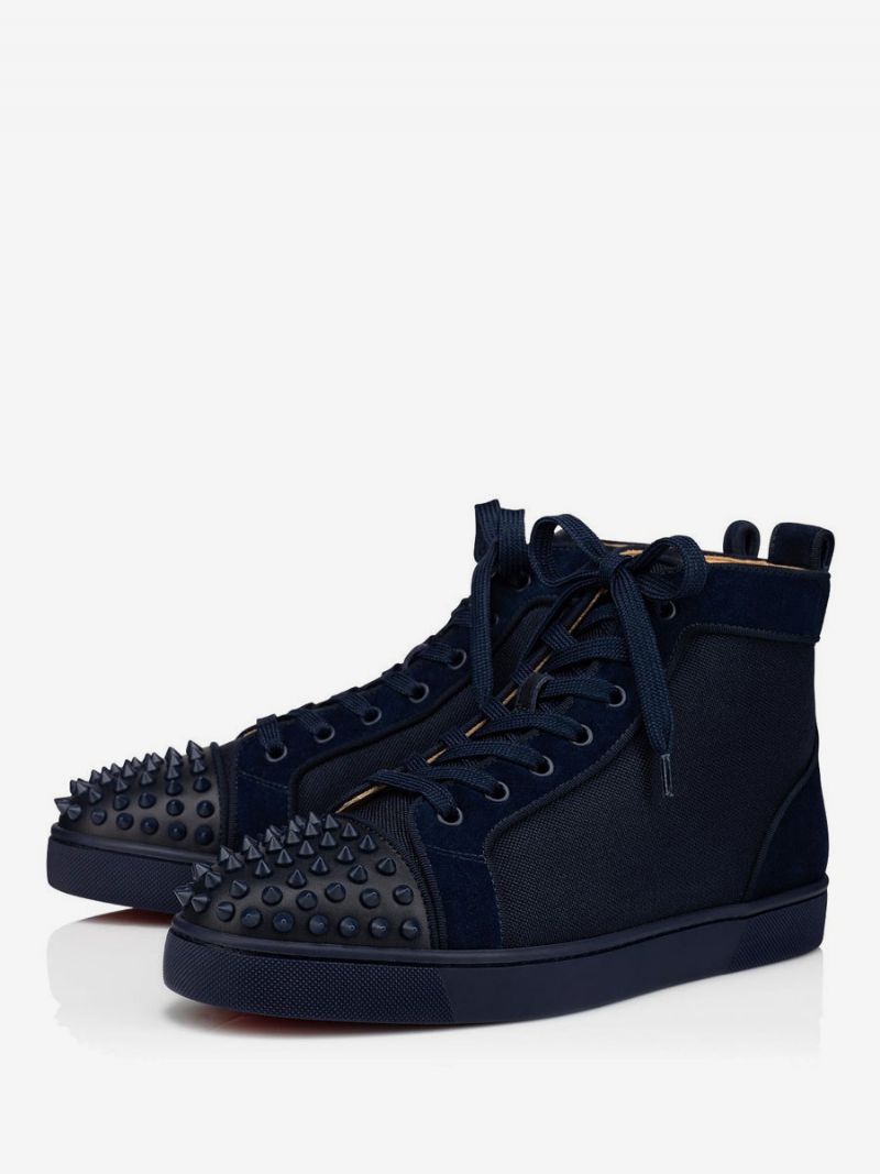 2024 Herr Navy Sneakers High Top Med Spikes