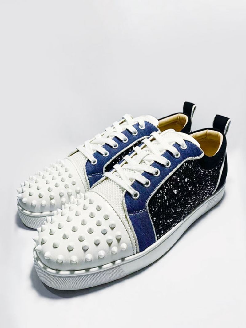 Herr Casual Bal Party Sneakers Skor Rhinestones Nitar Snörning Skate