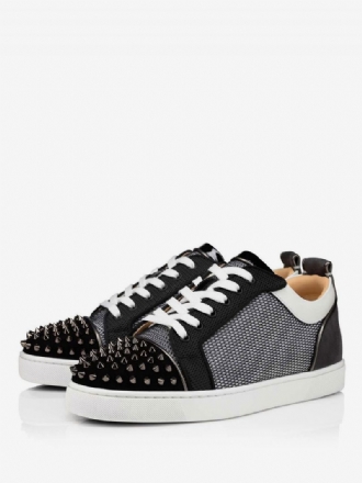 Män Med Spetsade Snörning Mesh Low Top Sneakers Bal Festskor