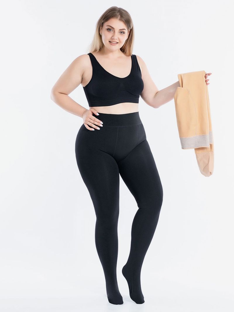 Slimming Leggings För Kvinnor Slim 500g Tights Vintervarma Strumpor - Svart