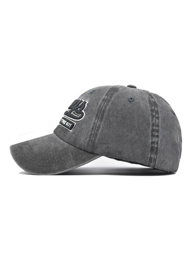 Män Hatt Ord Print Mönster Polyester Broderade Chic Deep Grey Hats - Djupgrå