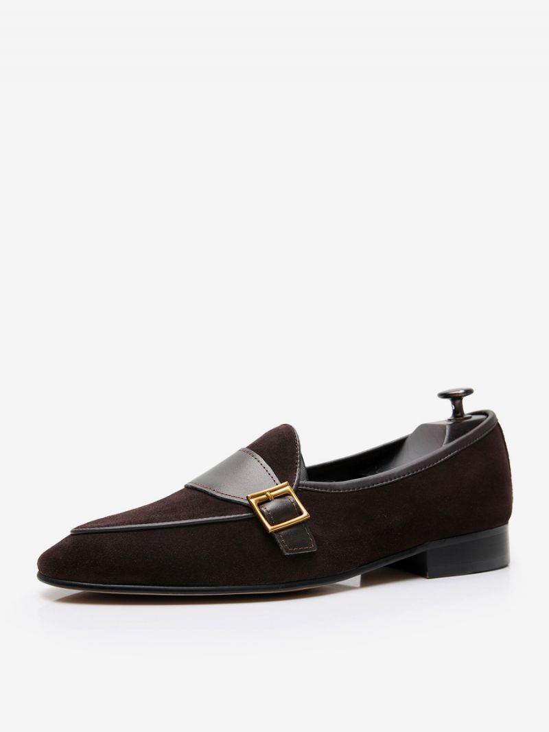 Bröllopsskor För Mäns Kohud Slip-on Loafer Prom - Choklad