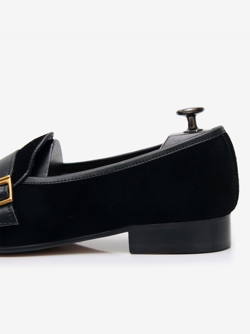 Bröllopsskor För Mäns Kohud Slip-on Loafer Prom - Svart