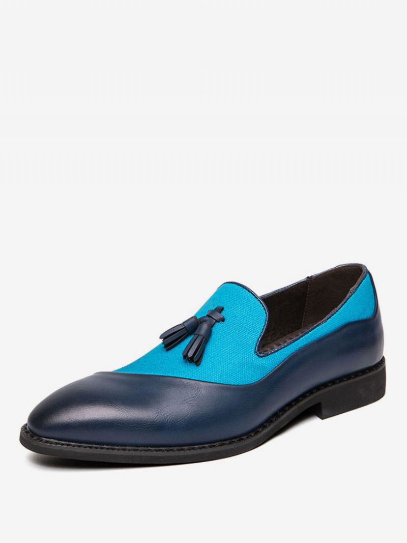 Herr Canvas Loafer Bal Party Bröllop Skor Slip-on Med Tofs