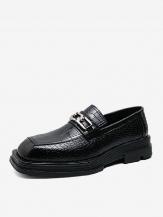 Herr Loafer Skor Pu Läder Metalldetaljer Slip-on