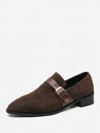 Herr Loafer Skor Pu Läder Monk Strap Slip-on