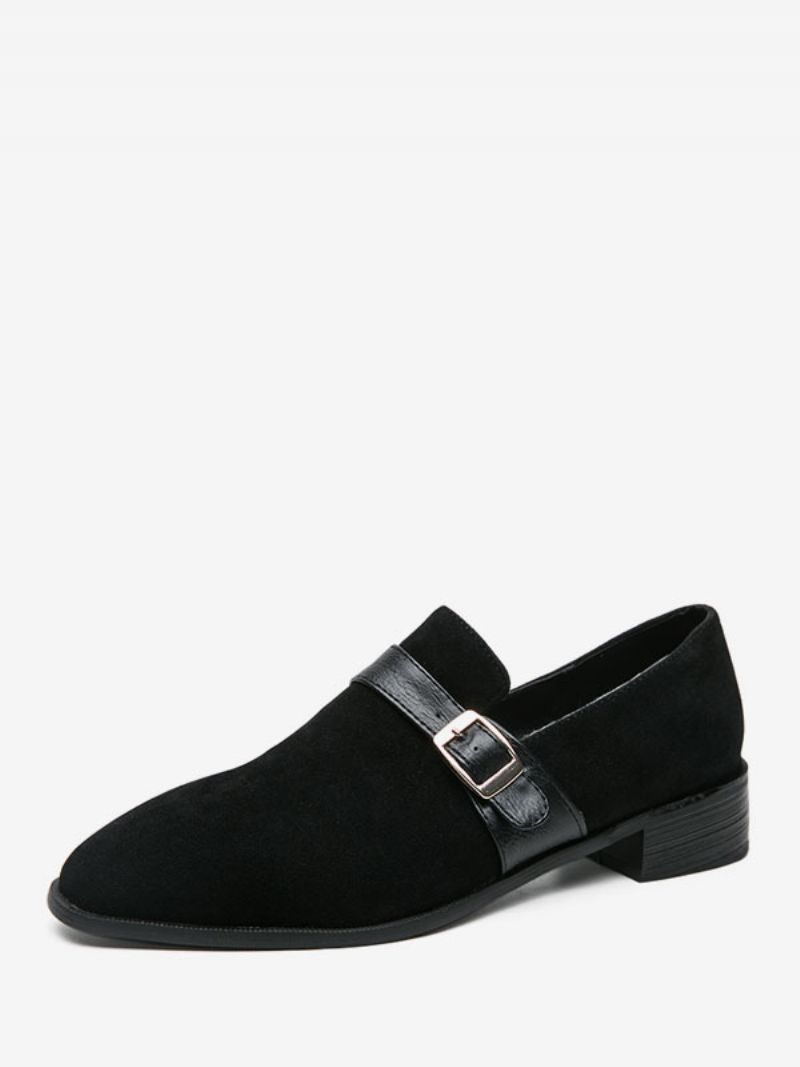 Herr Loafer Skor Pu Läder Monk Strap Slip-on - Svart