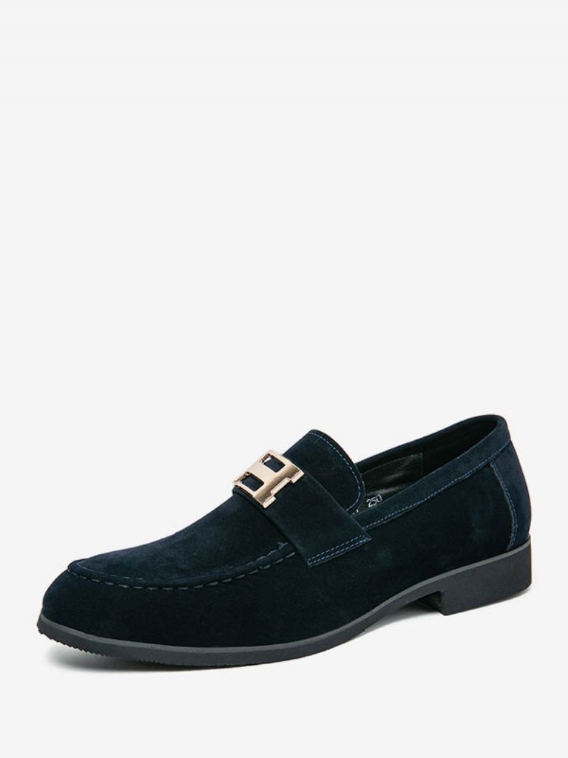 Herr Loafer Skor Pu Läder Monk Strap Slip-on Prom Party - Blå