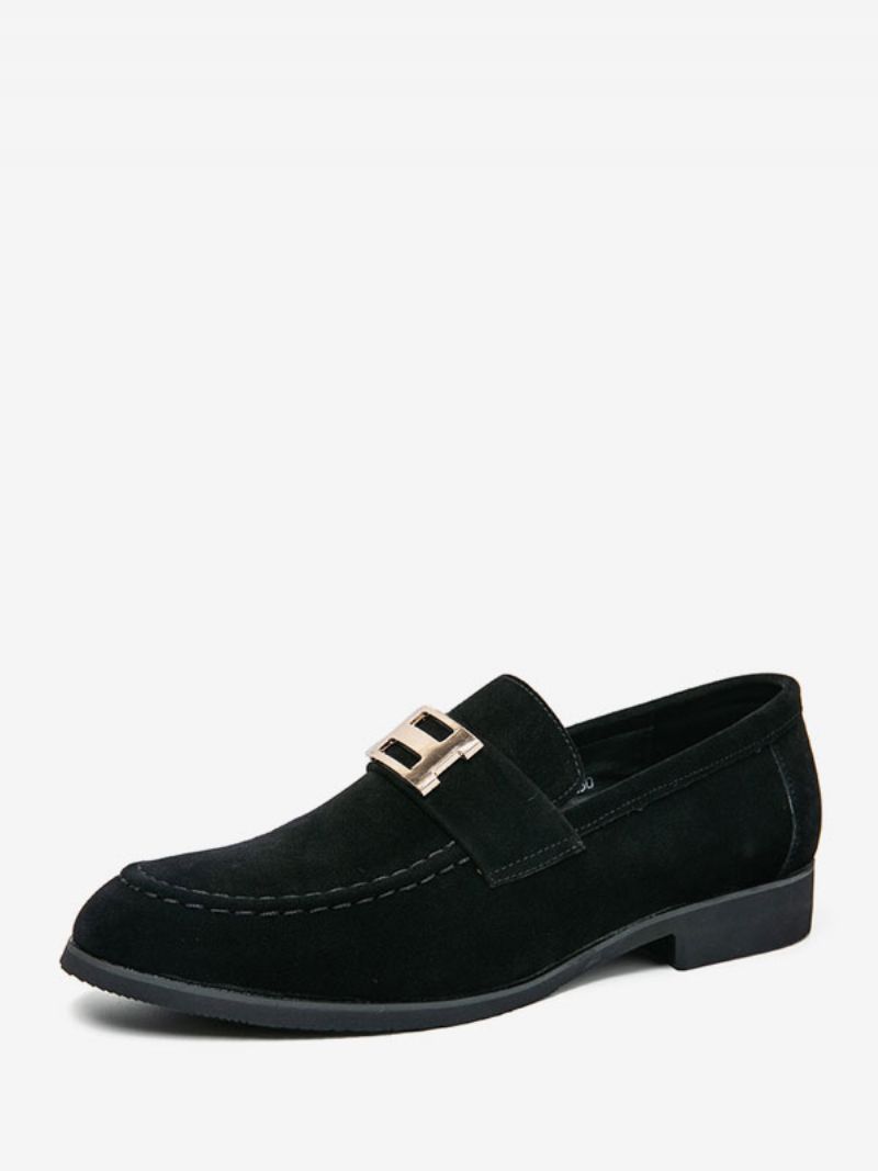 Herr Loafer Skor Pu Läder Monk Strap Slip-on Prom Party - Svart