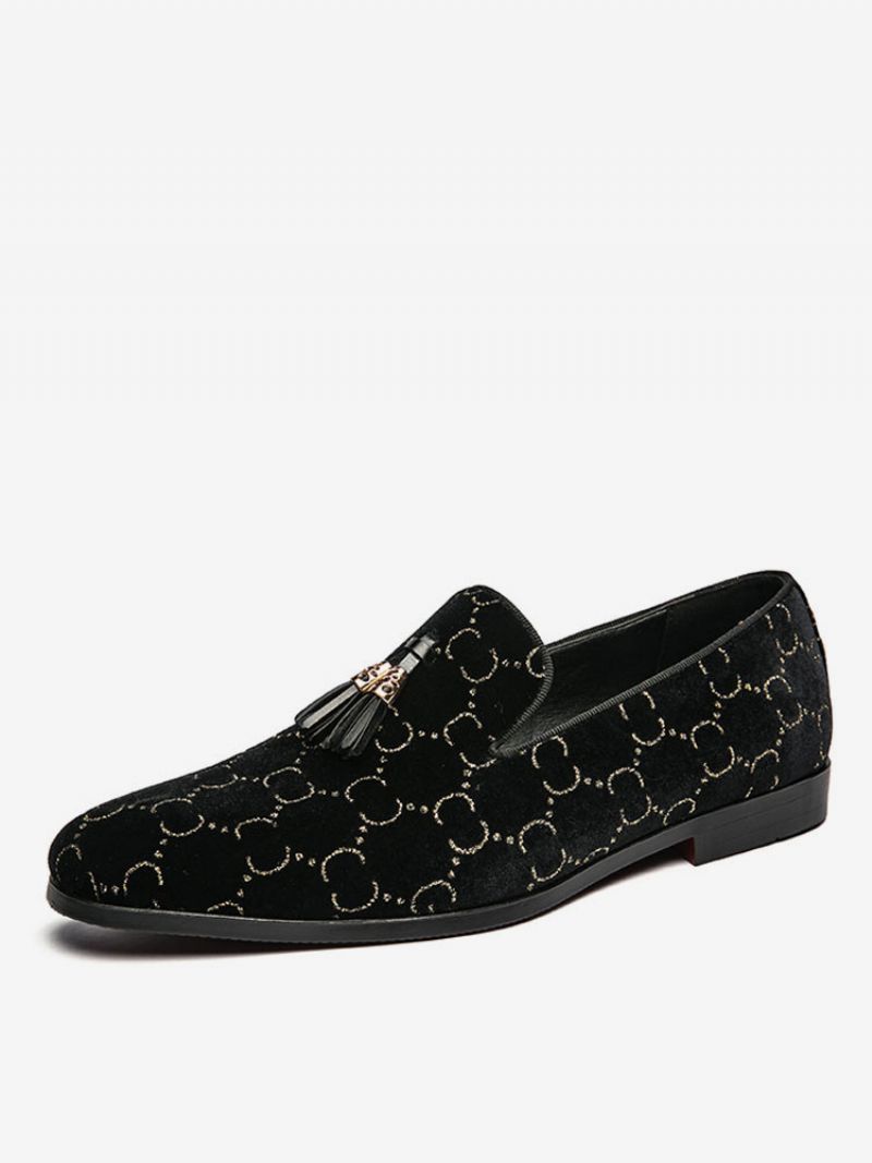 Herr Loafers Pu Läder Prom Slip-on Low Tops Blå Tofsar Skor