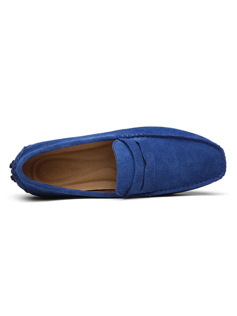 Herr Mocka Loafers Mockasin Slip-on Körskor För Män - Blå