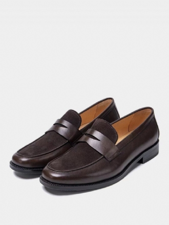 Herr Pu-läder Loafer Skor Slip-on Prom Bröllopsskor