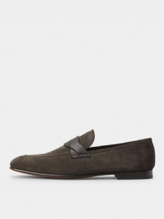 Herr Twisted Mocka Penny Loafers Rund Toe Prom Party Bröllopsskor