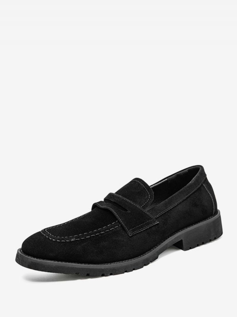 Loafer Skor För Herr Pu Läder Monk Strap Slip-on Prom Party - Svart