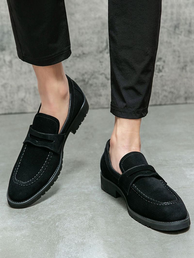 Loafer Skor För Herr Pu Läder Monk Strap Slip-on Prom Party - Svart