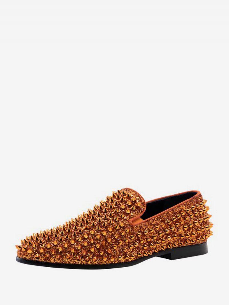 Loafer Skor För Män Paljetter Glitter Spikes Nitar Slip-on Bal Party Bröllopsskor - Hassel