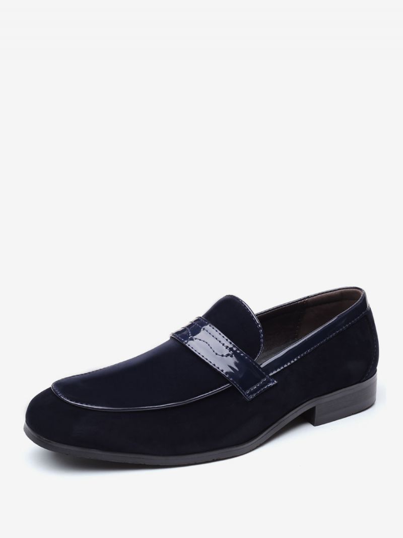 Loafer Skor För Män Slip-on Monk Strap Rund Toe Pu Läder