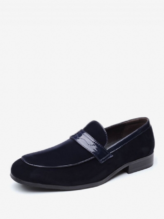 Loafer Skor För Män Slip-on Monk Strap Rund Toe Pu Läder