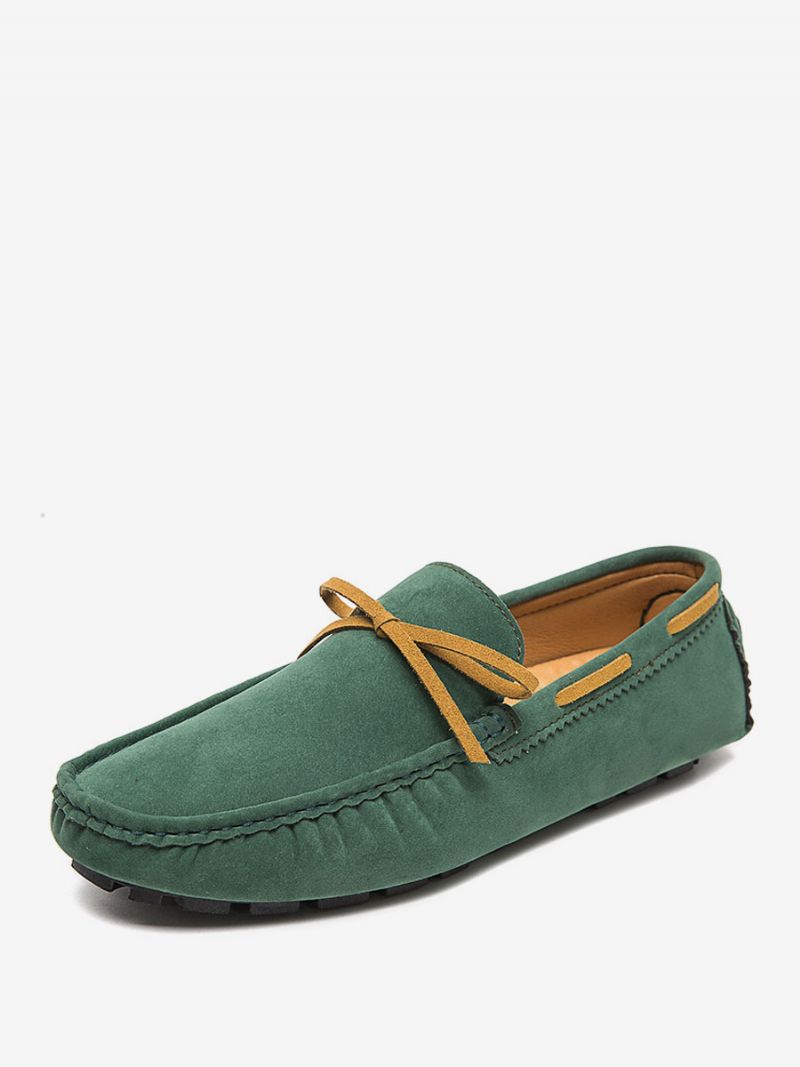 Loaferskor För Män Mocka Slip-on Körskor - Gräsgrön