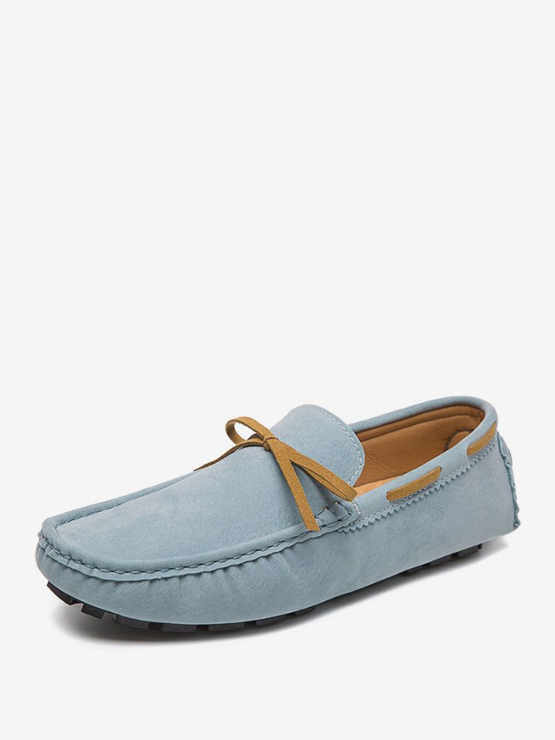 Loaferskor För Män Mocka Slip-on Körskor - Ljus Himmelsblå