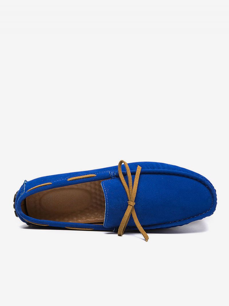 Loaferskor För Män Mocka Slip-on Körskor - Kunglig Blå