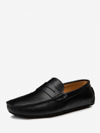 Loaferskor För Män Slip-on Monk Strap Rund Tå Pu-läder Körskor