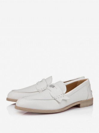 Mäns Slip-on Buckle Loafer Artwork Square Toe Prom Bröllopsskor