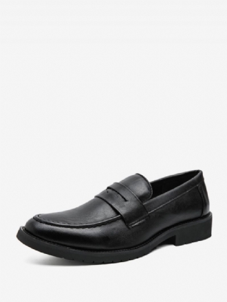 Prom Loafers För Män Slip-on Round Toe Pu Läder Loafer Skor