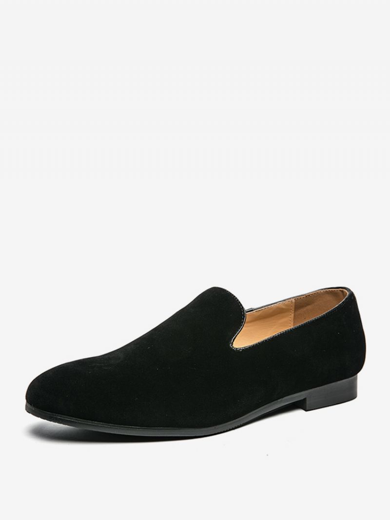 Prom Pu Läder Slip-on Loafer Skor För Män - Svart