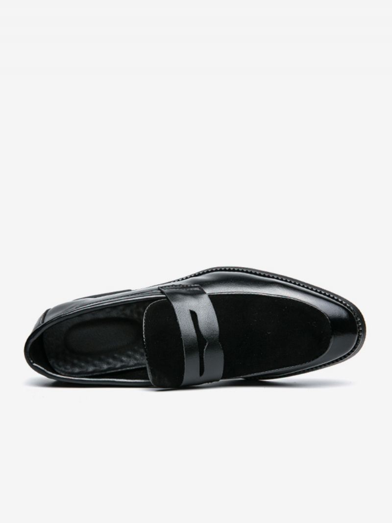 Prom Pu Läder Slip-on Loafer Skor För Män - Svart