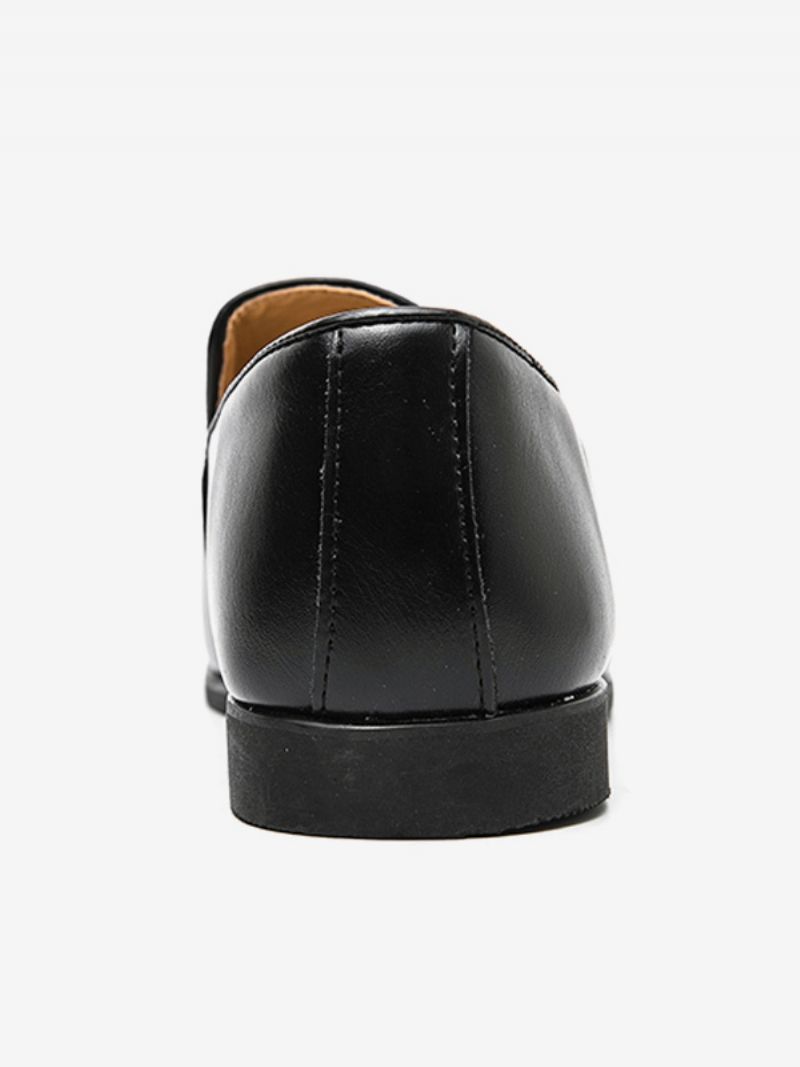 Prom Pu Läder Slip-on Loafer Skor För Män - Svart