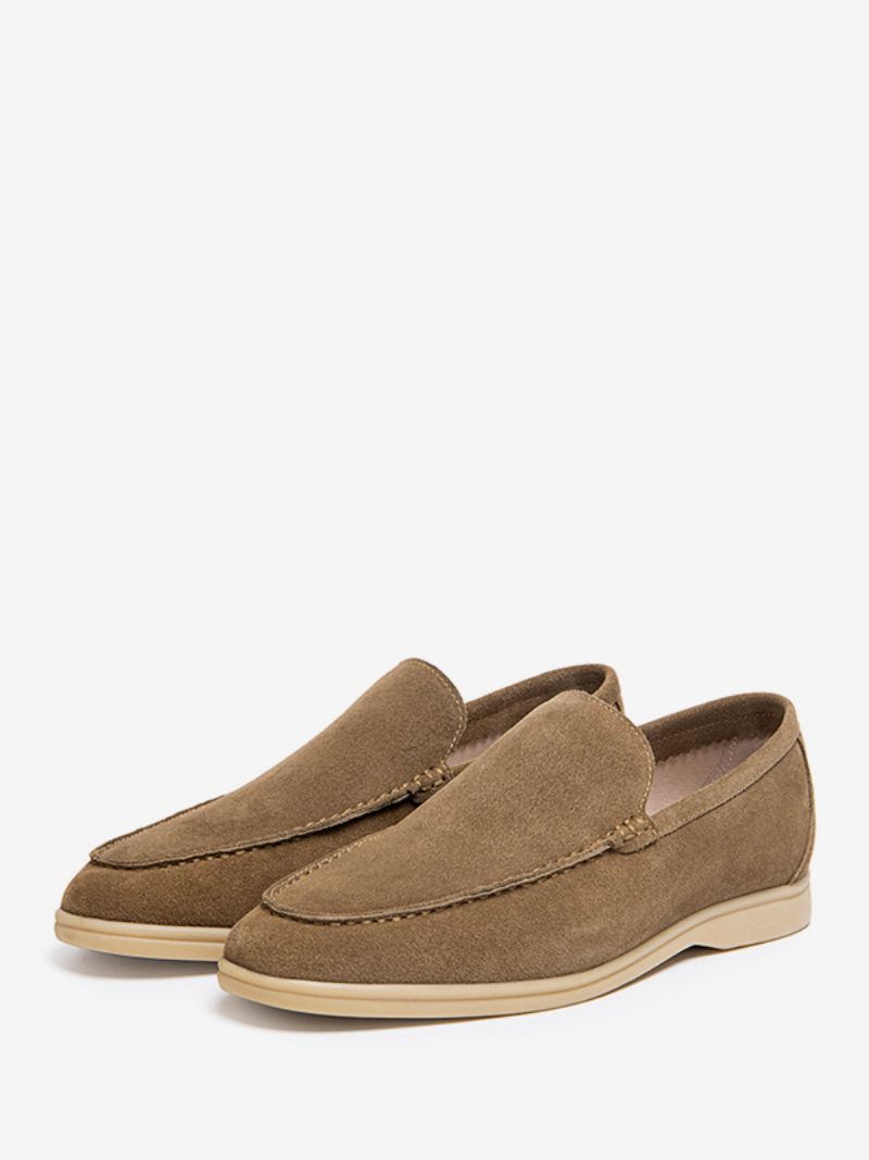 Slip-on Loafer Skor I Kohud För Män - Khaki