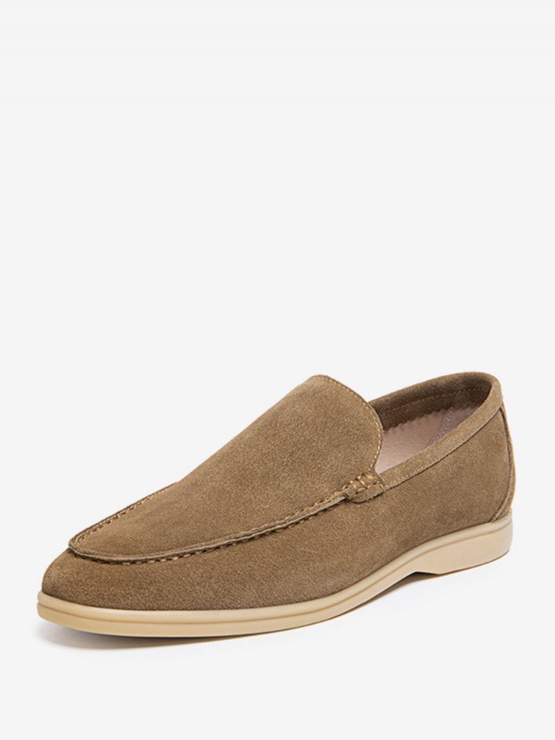 Slip-on Loafer Skor I Kohud För Män - Khaki