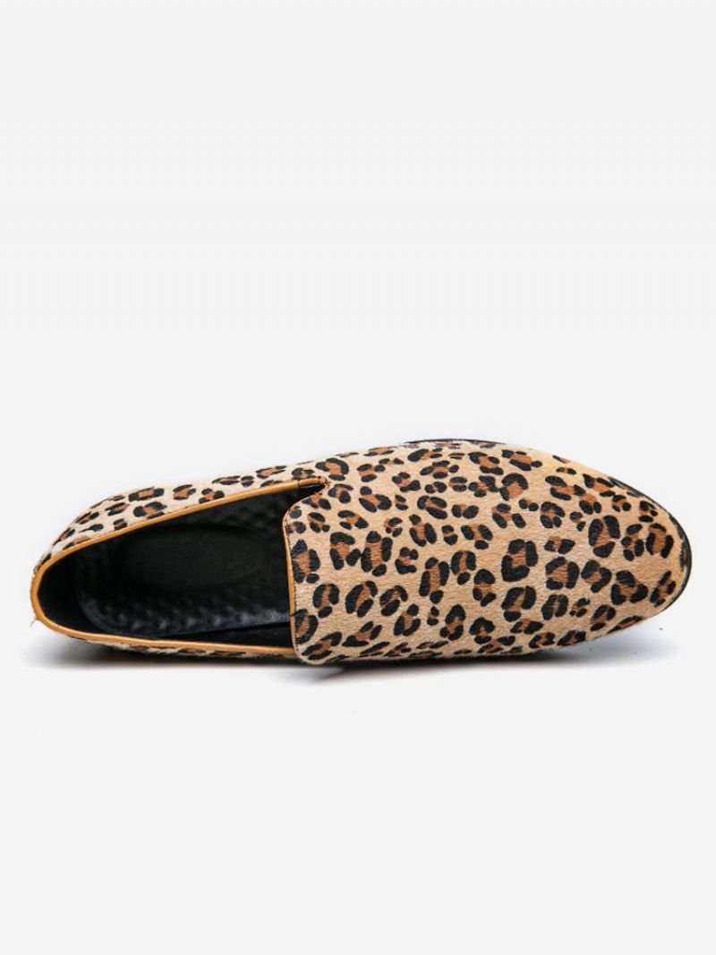 Slip-on Loafers Med Leopardtryck För Män - Leopard