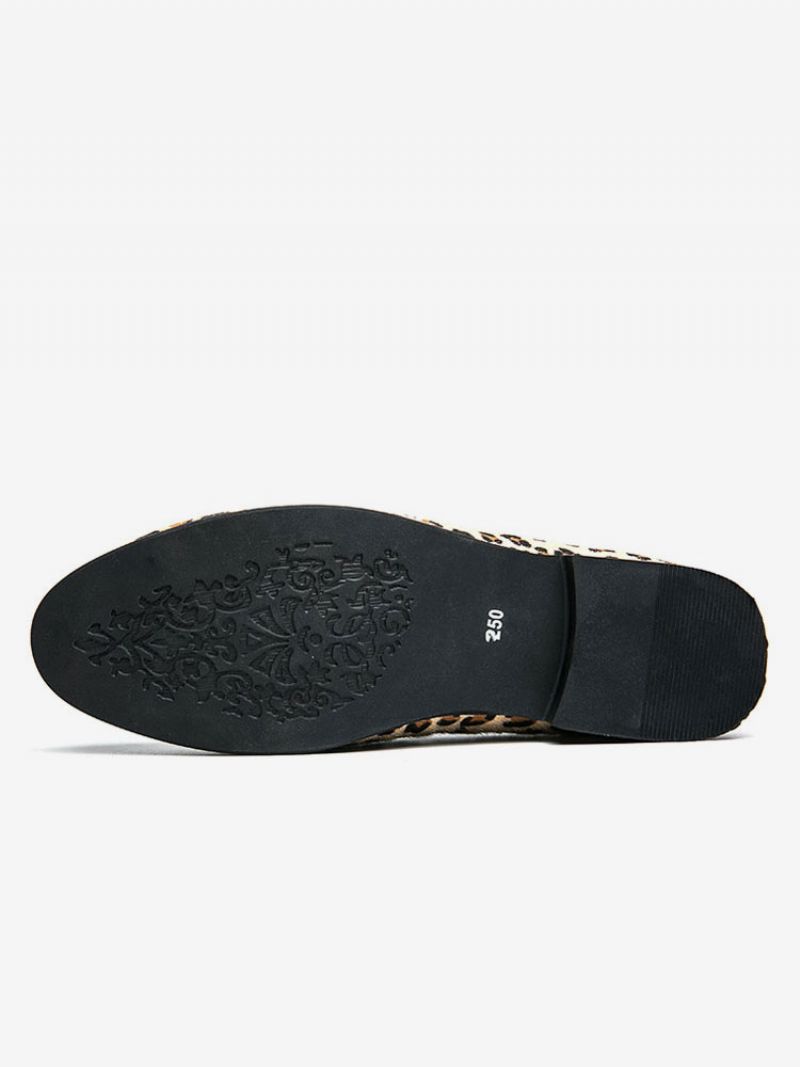 Slip-on Loafers Med Leopardtryck För Män - Leopard