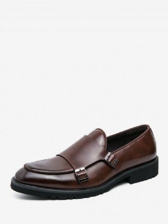 Herrklänningsskor Moderna Runda Tå Monk Strap Slip-on Skor