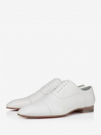 Klänning För Män Skor White Square Toe Oxford Bröllopsbal