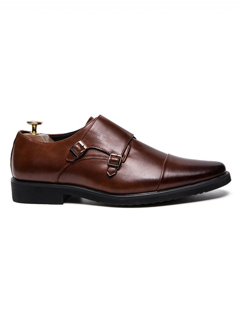 Monk Strap Dress Skor För Män - Kaffe Brun