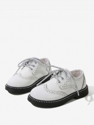 Boy Formella Skor Brogue Black Round Toe Lce Up Festskor