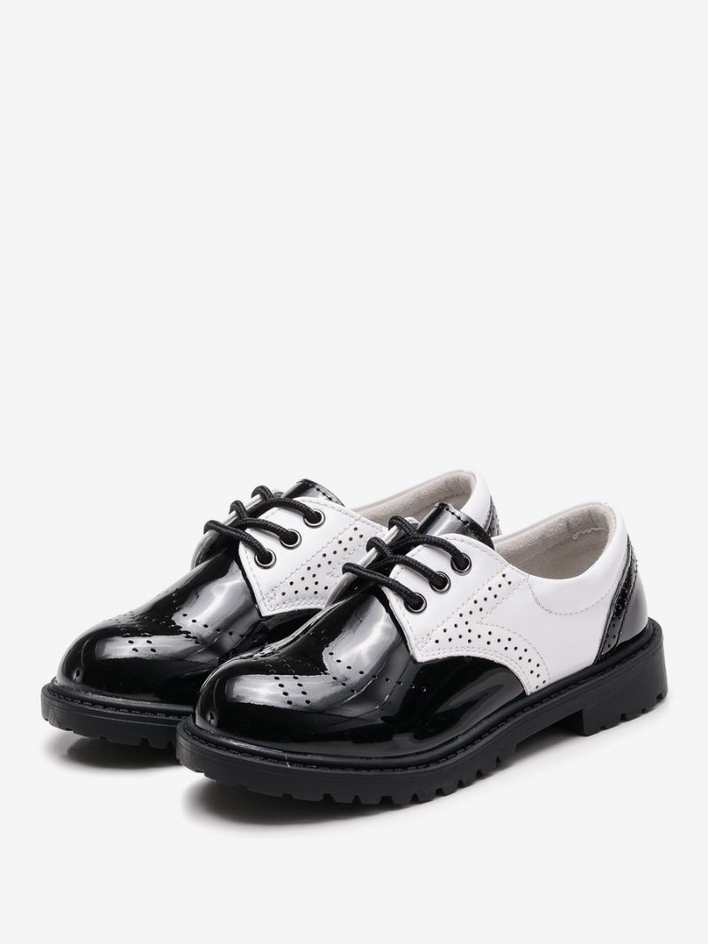 Pojkar Formella Skor Brogue Rund Toe Lace Up Oxford Formell Festskor