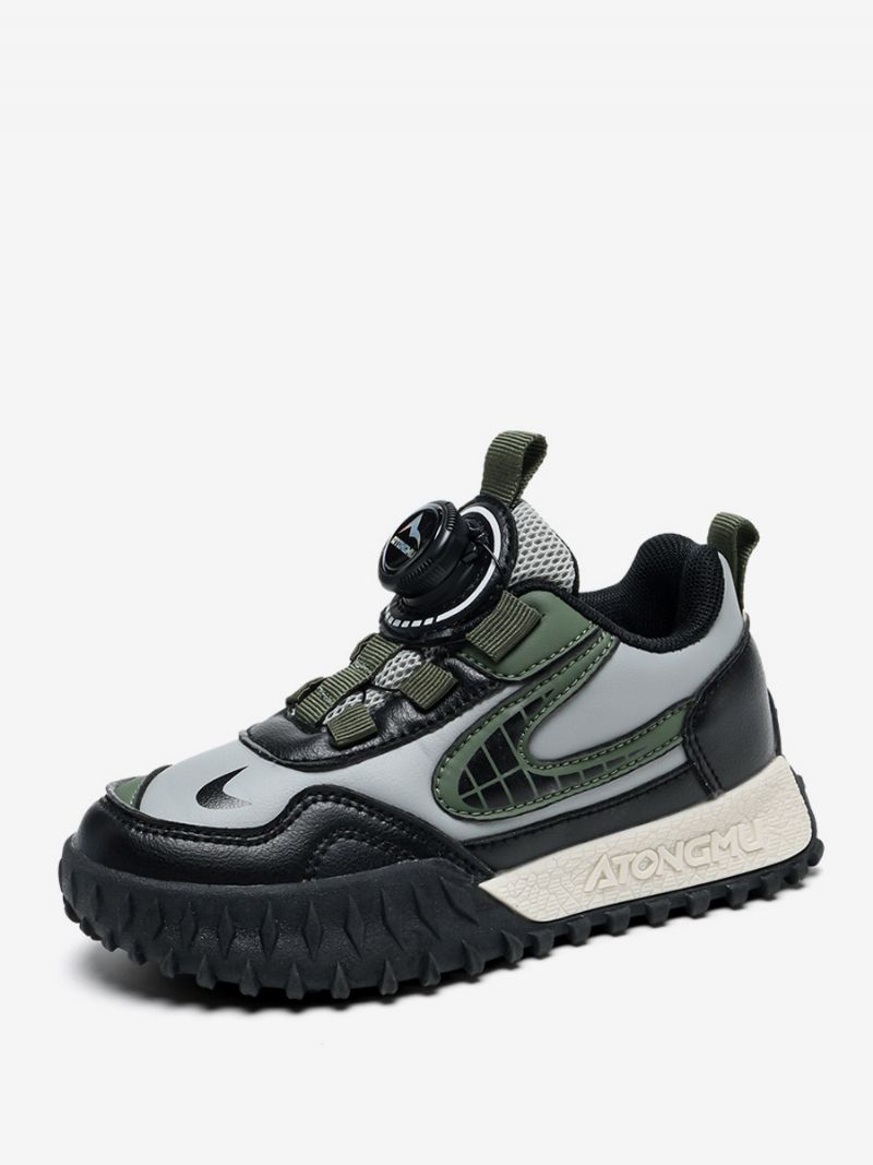 Svarta Roudn Toe Kids Sneakers