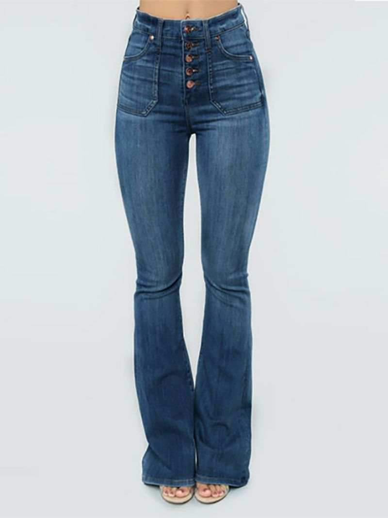 Bootcut-jeans För Kvinnor Mid-rese Spring Flare Bottoms