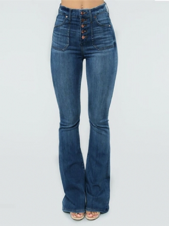 Bootcut-jeans För Kvinnor Mid-rese Spring Flare Bottoms