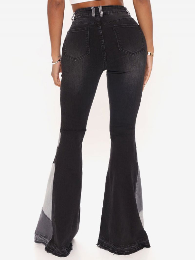 Damjeans Casual Geometriska Bomullsklockor - Svart