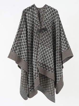 Damtryckt Cape Toggle Closure Daily Casual Poncho