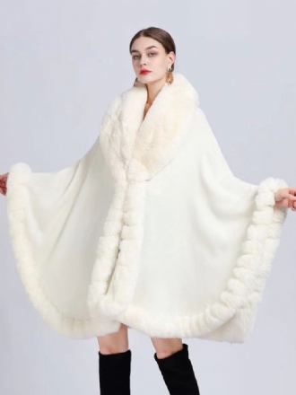 Kappa Cape Fuskpäls Bride Wraps Poncho Coat För Kvinnor