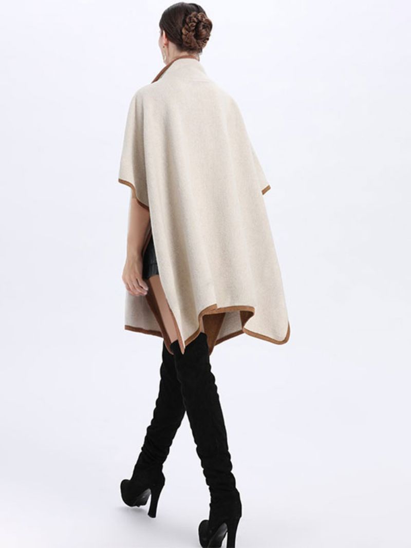 Ponchokappa För Kvinnor I Oversize Cape Spring Ytterkläder - Beige