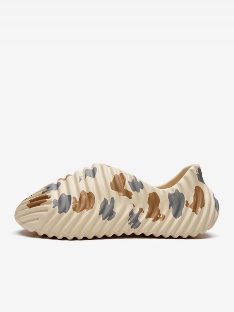 Sandaler För Män Slip-on Pu-läder Eva-sula - Beige